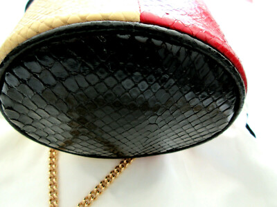 Gucci Zumi Tricolored Python Bucket Bag Crossbody 576432 | eBay