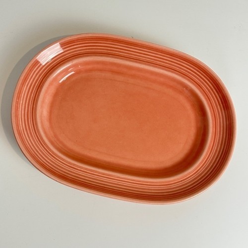 VTG Metlox Colorstax Apricot Oval Plate Platter 60s