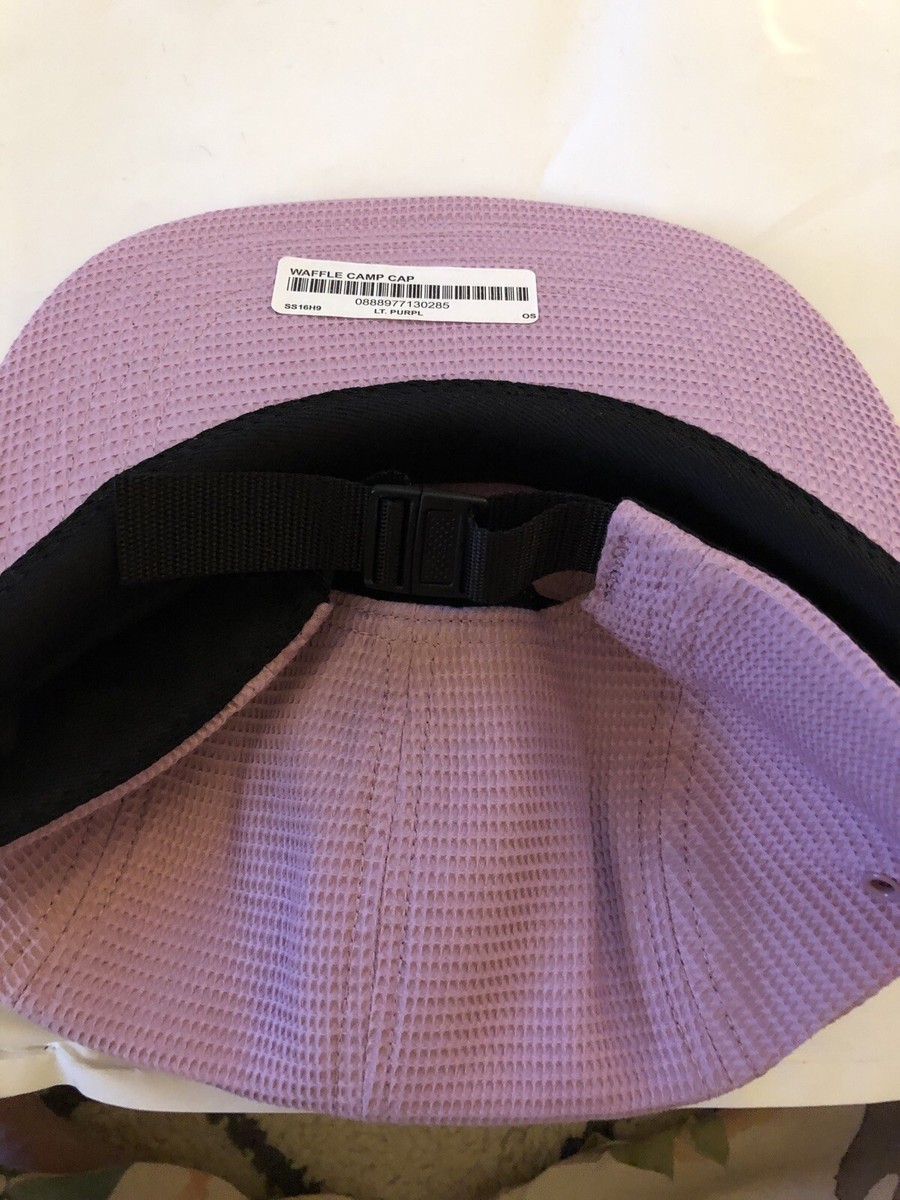 Supreme BRAND NEW SS16 SUPREME WAFFLE CAMP CAP Light Purple