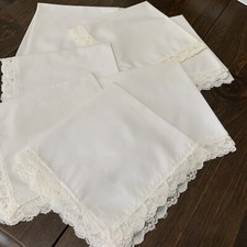 Vintage Lace Napkins/handkerchiefs Set Of 8