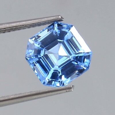9x9 MM - AAA Natural Flawless Ceylon Blue Spinel Loose Asscher Cut Gemstone