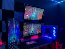 White Gaming Setup