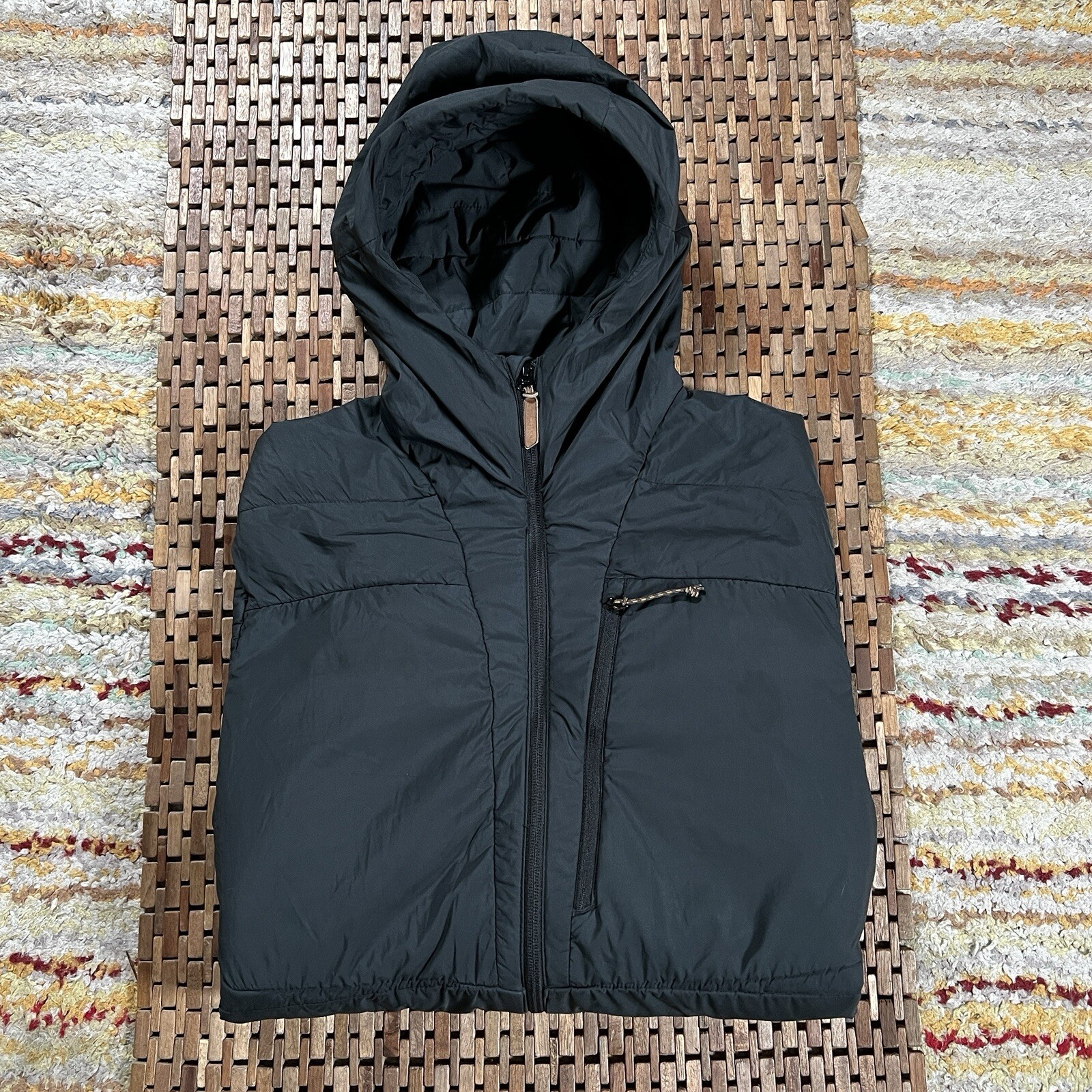 Fjallraven Fjällräven Keb Hooded Puffer Jacket Full Zip Black Padded Mens Medium