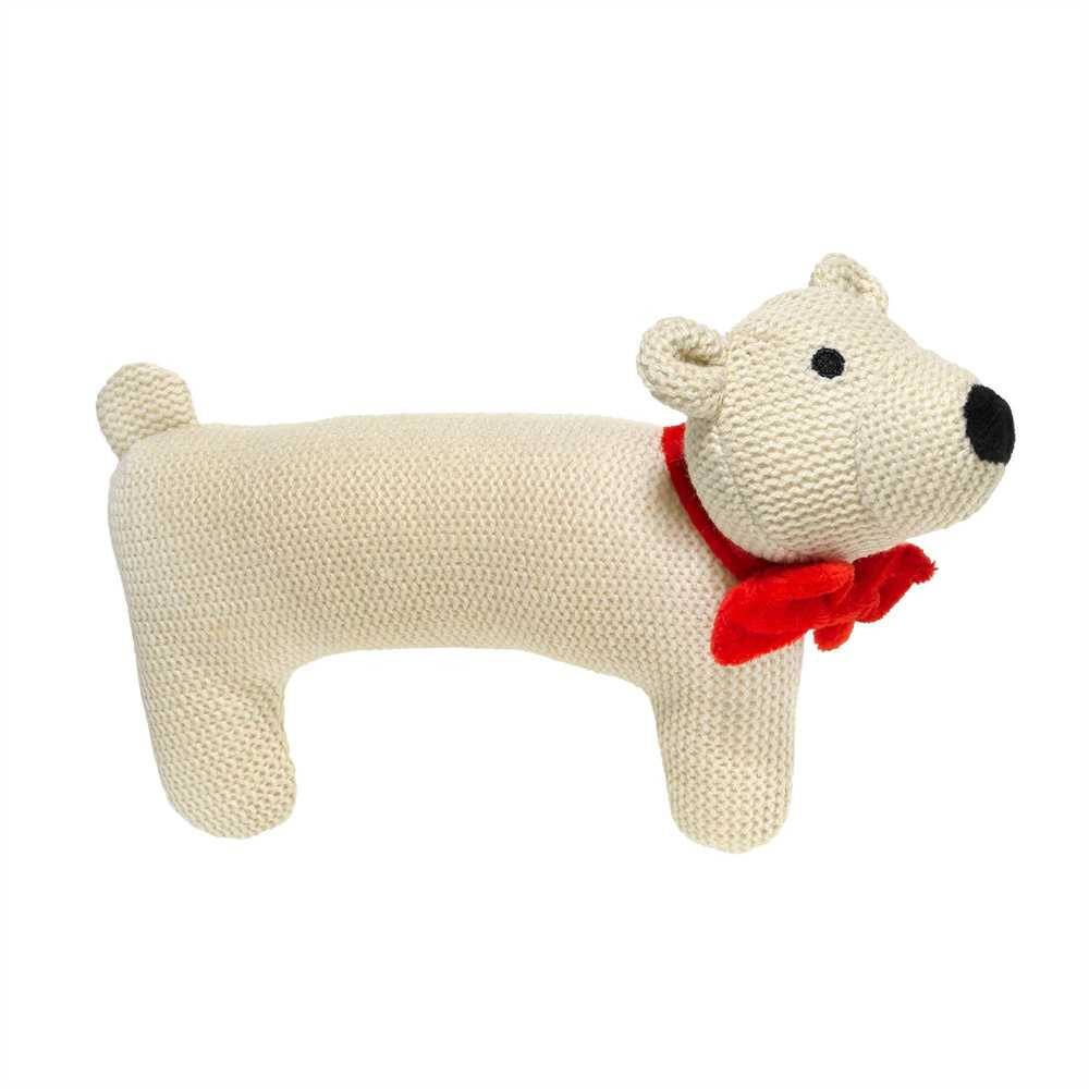 Good Boy Woolie Polar Bear Soft Dog Toy With Hidden Squeaker