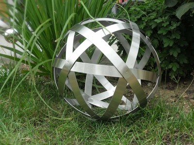 Gartendeko Dekokugel Edelstahl Geflecht 30cm Rosenkugel Garten Skulptur Ebay