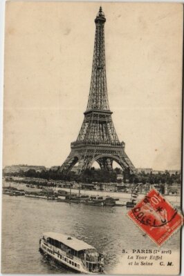 CPA PARIS 7e - 3. La Tour Eiffel et la Seine (55313)