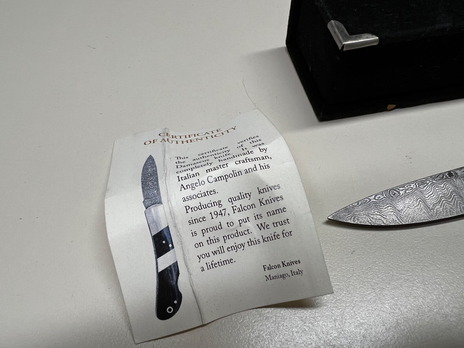 FALCON ITALY CUSTOM MADE FOLDING KNIFE *VERY NICE BLADE & CUSTOM HANDLE