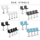 Set of 2/4 Bar Stools Swivel Adjustable Pu Leather Pub Stool for Counter Kitchen