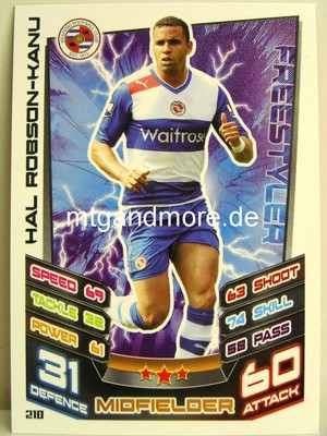 Match Attax 2012/13 Premier League - #210 Hal Robson-Kanu - Reading