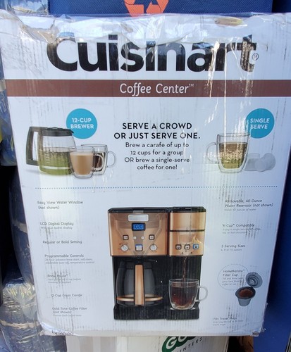 NEW! Cuisinart Single Serve + 12 Cup Coffee Maker Limited Edition Copper Series - Picture 2 of 6