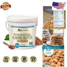 Nutrient-Packed Almond Butter 7lb Bucket: Spread, Snack Base, USA Made