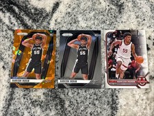 Harrison Ingram 2024/25 Prizm Orange Ice Prizm RC & Base Silver RC & 1st Bowman