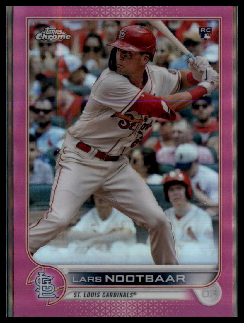 2022 Topps Chrome Lars Nootbaar #19 Pink Rookie Refractor St. Louis Cardinals