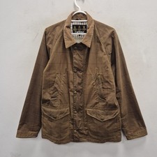 Barbour Coltdale Wax Waterproof Brown Country Checkered Jacket Coat Size Large