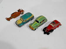 TIN WIND UP TOY CARS FOR PARTS OR TO RESTORE