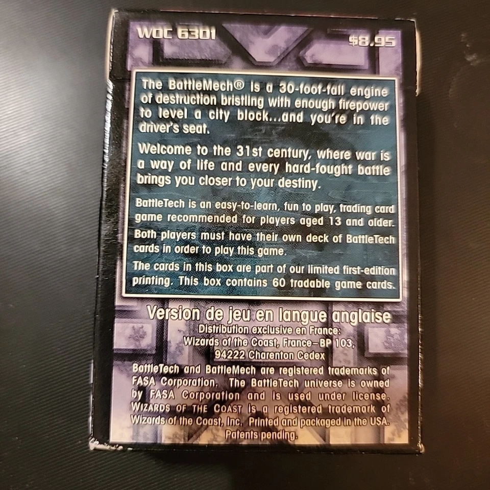 1996 Battletech Trading  Card Game By Wizards Of The Coast WOC 6301 - Image 2 of 4