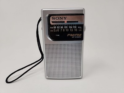 Sony Portable FM/AM Radio ICF-S10MK2 Pocket Silver Tested Works