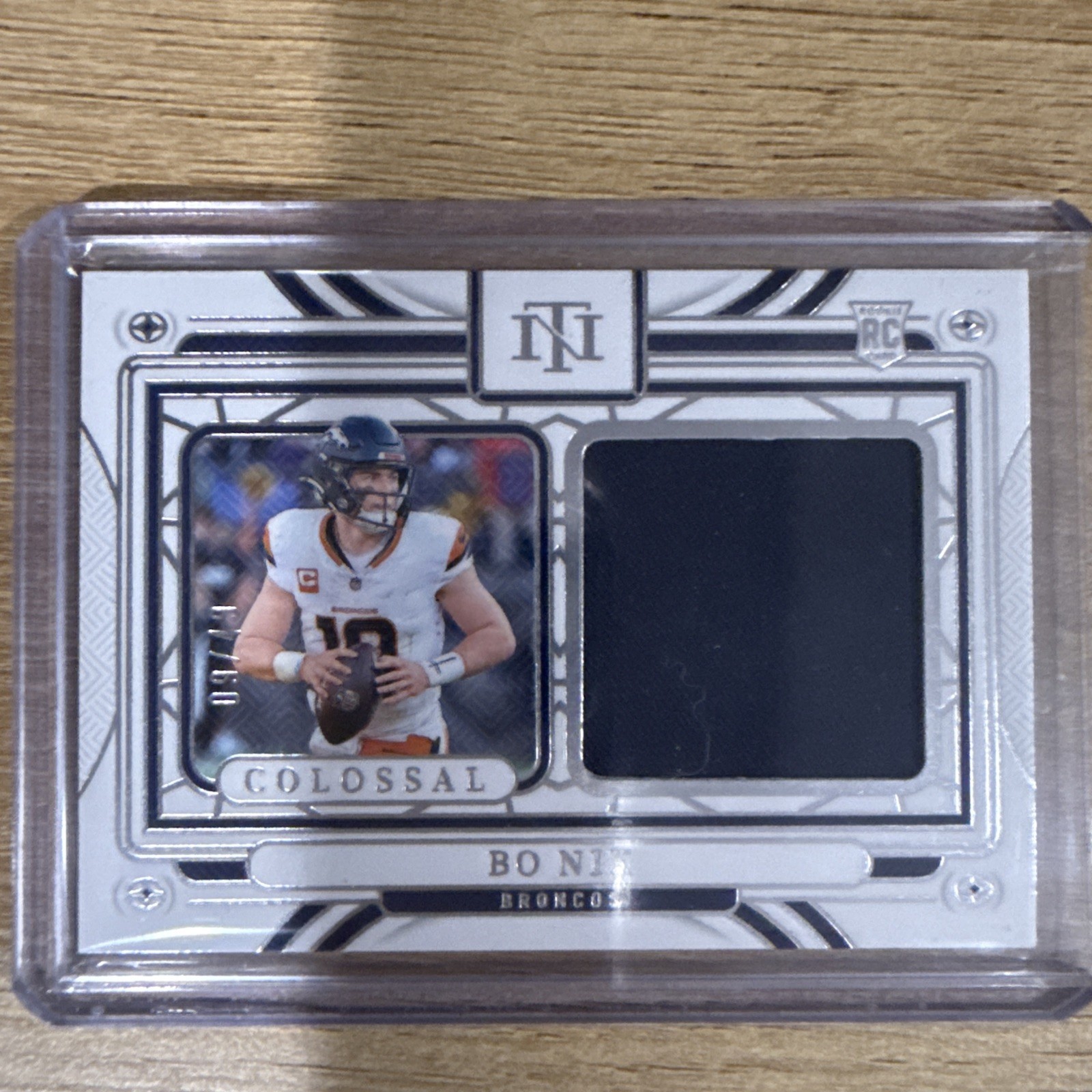 2024 National Treasures Bo Nix Colossal Patch Rookie Card 9/49 (RC) Broncos