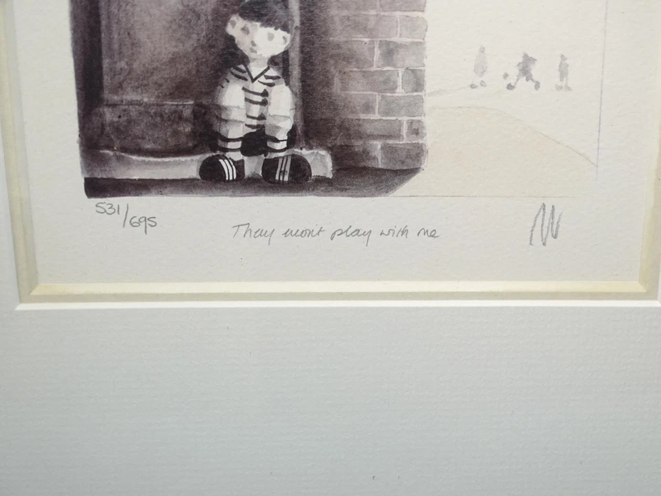 Serie Juego de la Vida Mackenzie Thorpe, 'They Won't Play With Me', impresión firmada Foto 3 de 4