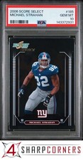 2006 SCORE SELECT #185 MICHAEL STRAHAN GIANTS HOF POP 1 PSA 10