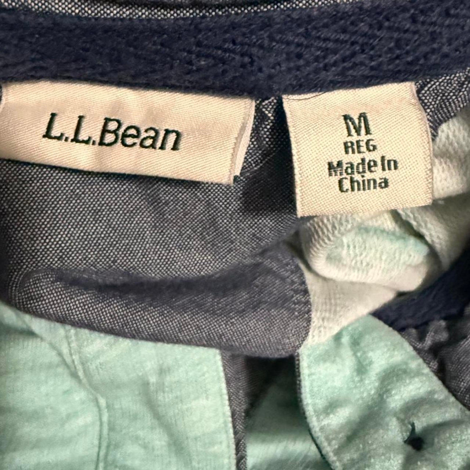 LL Bean mint green button pullover - image 2