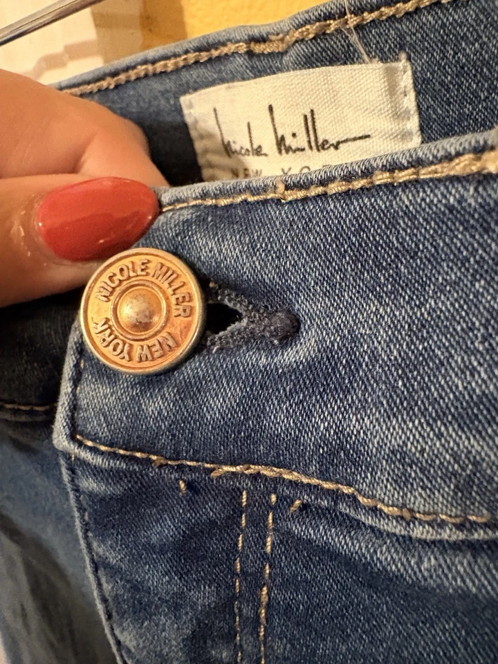 Pantalones cortos de tiro alto Nicole Miller NY para mujer SOHO, talla 14 Foto 4 de 4