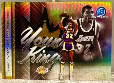 JERSEY NUMBER MATCH! 2025-26 Bowman Chrome Magic Johnson Young Kings Gold 32/50!