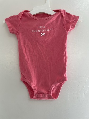 Carter's Baby Girls Little Sweetheart 100% Cotton Short Sleeve Bodysuit Pink 6M - Picture 1 of 4