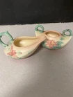 Hull Pottery Woodland Sugar Bowl (no lid) and Creamer