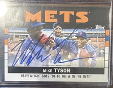 MIKE TYSON 2021 Topps ESPN /86 SP BOLD BLUE Autograph New York Mets