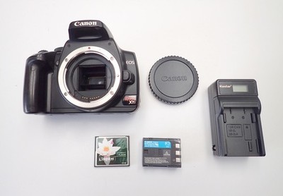 CANON EOS Rebel XTi Digital SLR Camera Body + Charger + 2G CF Card - Excellent