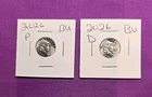 2026 P & D Emerging Liberty Dimes "BU"  In Coin Flips! **FREE SHIPPING**#wj516