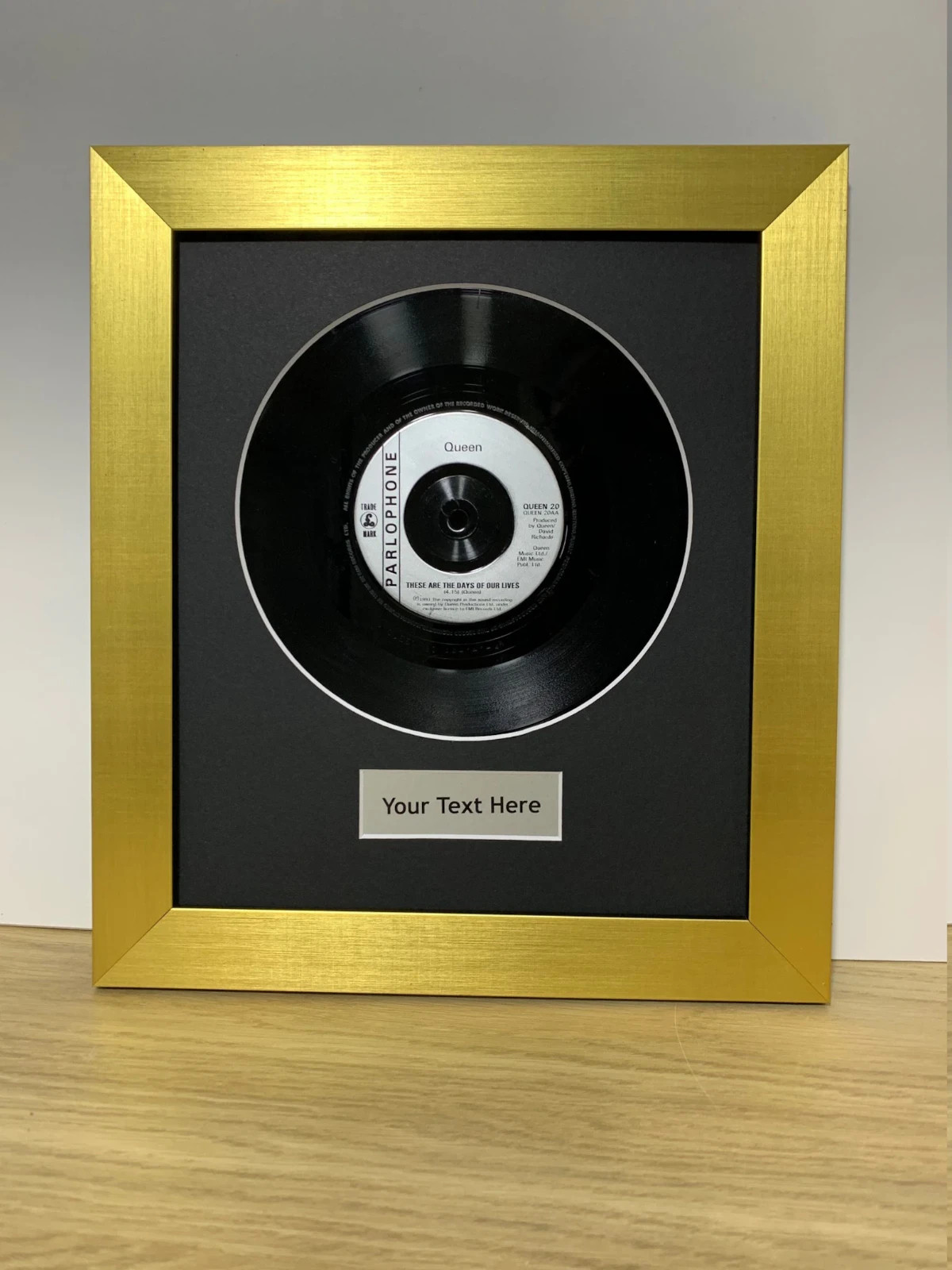 Cornice per dischi in vinile 12 pollici LP album display custodia targa personalizzata 17x15 nero