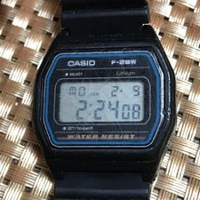 Rare1980s CASIO Casio digital dial F-28W battreplaced