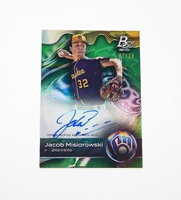 2023 Bowman Platinum Top Prospects Autographs Green Jacob Misiorowski RC SP /99