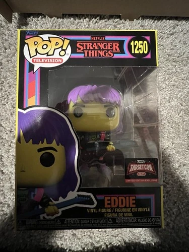 Funko Pop: (BlackLight) EDDIE #1250 Stranger Things Target Con 2024 Exclusive