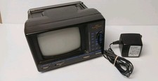 Vintage Action ACN-3505 5" Mini Black and White TV Used Turns On w/ Cord Parts