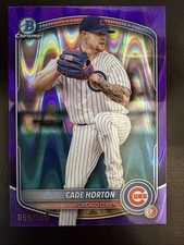 2025 Bowman Chrome Prospects Cade Horton Purple Raywave Refractor /250 Cubs