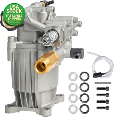 #ad 3400PSI 2.5GPM Pressure Washer Pump Replacement 3 4 Horizontal Shaft Kit $78.99