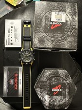 ✅ Casio G Shock Black And Yellow Resin Strap. GA-2000 boxed