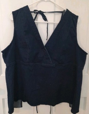 Womens Denim Halter Stretch Venezia Jeans Clothing Co  Size 24 Nice Condition 
