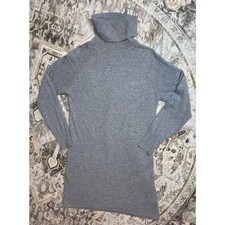 Quince Cashmere Turtleneck Sweater Dress Gray Minimalist Gorpcore Classic *read