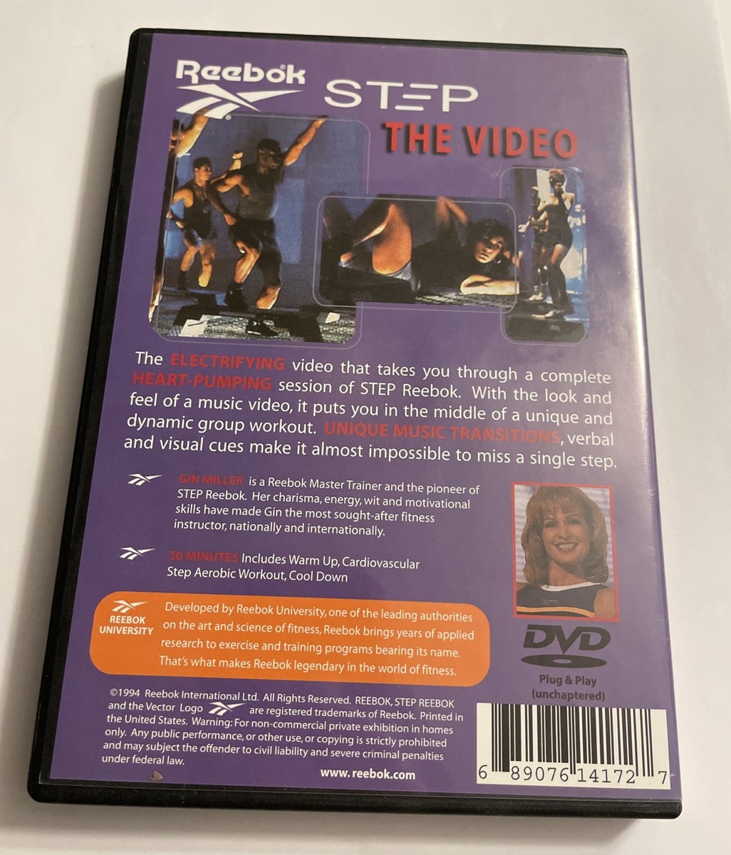 Reebok Step The Video DVD 1994 Gin Miller Aerobics Workout Vintage