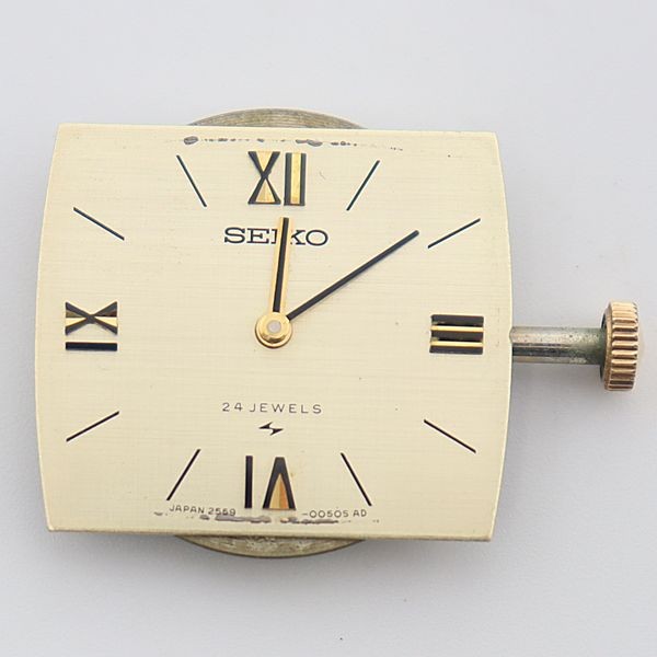 Seiko Genuine Movement Cal.2559R Men's Wrist Watch Parts Gold Color For Parts