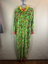 Dr Suess The Grinch One Piece Hooded Christmas Costume Unisex Small
