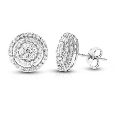 1 cttw Lab Grown Diamond Composite Ohrringe in Sterling Silber mit Push Backs