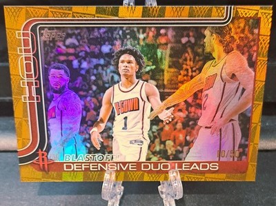 2025-26 Topps Nba - Houston Blast Off Defensive Duo Leads #297 Gold /50