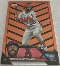 2023 Topps Update Baseball Michael Stefanic Los Angeles Angels Orange & Black RC