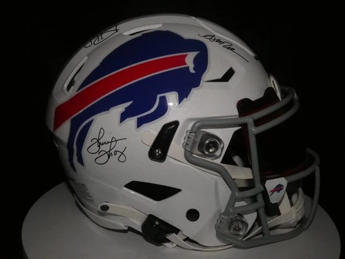 Buffalo Bills Triple Signed Full Size Speedflex Helmet Kelly Thomas Reed Radtke