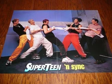 N Sync 'N Sync NSYNC tug of war poster Backstreet Boys centerfold BSB photo pix